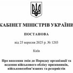 Постанова 1203: чоловіків 25-60 автоматично вносять в реєстр