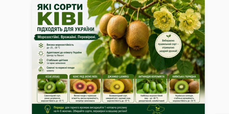 Які сорти ківі підходять для України
