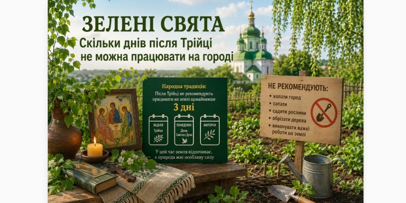 Зелені свята: скільки днів після Трійці не можна працювати на городі 