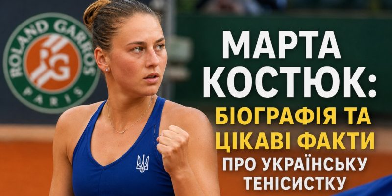 Марта Костюк: біографія та цікаві факти про українську тенісистку 