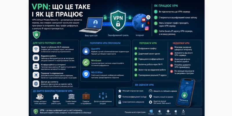 VPN: що це таке, як працює та в яких випадках дійсно потрібен