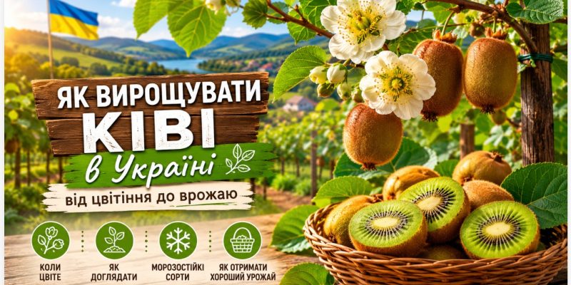 Як вирощувати ківі в Україні: від цвітіння до врожаю 