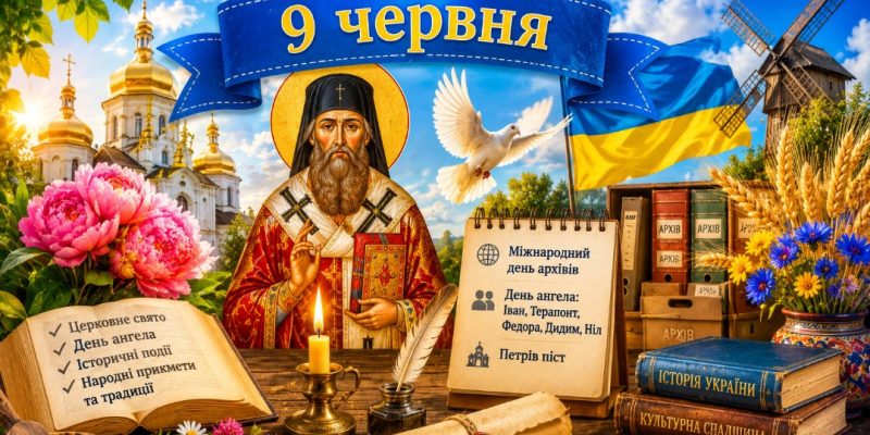 9 червня 2026 року: яке церковне свято, день ангела, історичний календар та народні прикмети