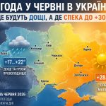 Погода у червні в Україні: де будуть дощі, а де спека до +30