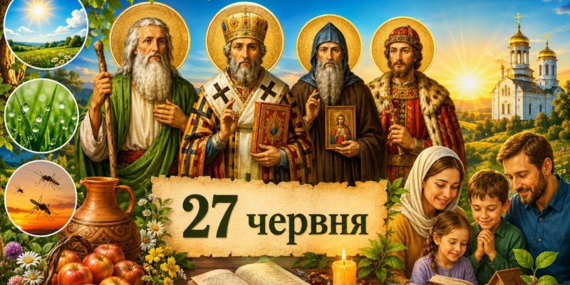 Яке церковне свято 27 червня 2026 року: день ангела, що не можна робити та народні прикмети 