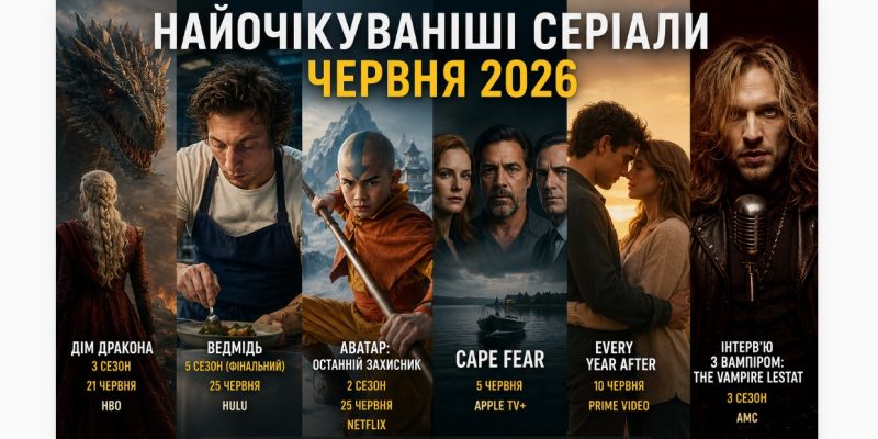 «Дім дракона», «Ведмідь» і «Аватар»: головні серіали червня 2026 