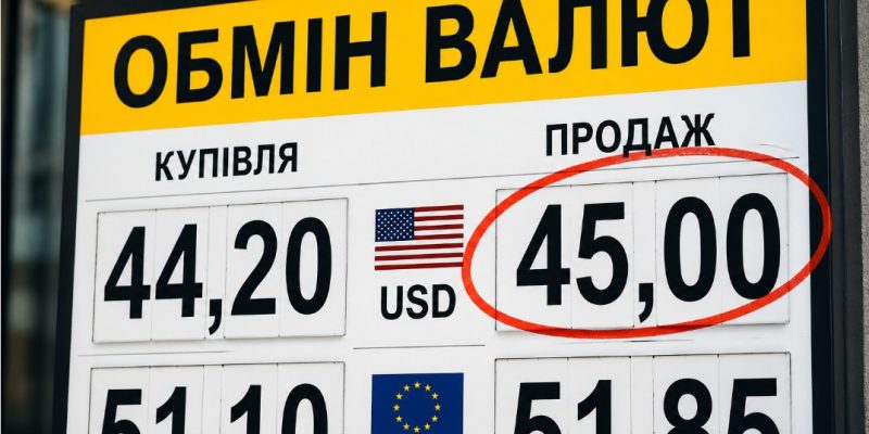 Долар у обмінниках перевищив 45 грн: що відбувається на ринку