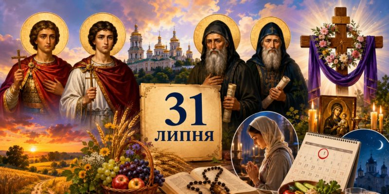 Яке церковне свято 31 липня 2026 року: день ангела, що не можна робити і народні прикмети 