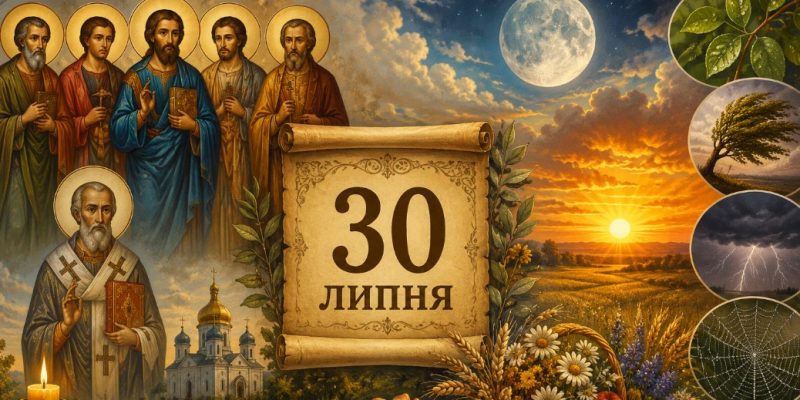 Яке церковне свято 30 липня 2026 року: день ангела, що не можна робити та народні прикмети 