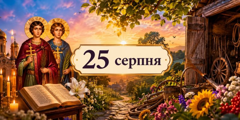 Яке церковне свято 25 серпня 2026 року: день ангела, що не можна робити і народні прикмети