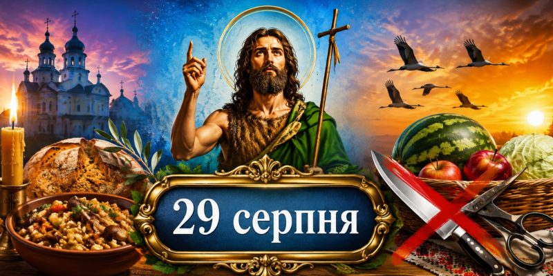 Яке церковне свято 29 серпня 2026 року: день ангела, що не можна робити і народні прикмети 