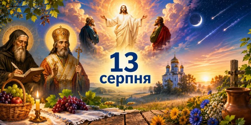 Яке церковне свято 13 серпня 2026 року: день ангела, що не можна робити і народні прикмети 