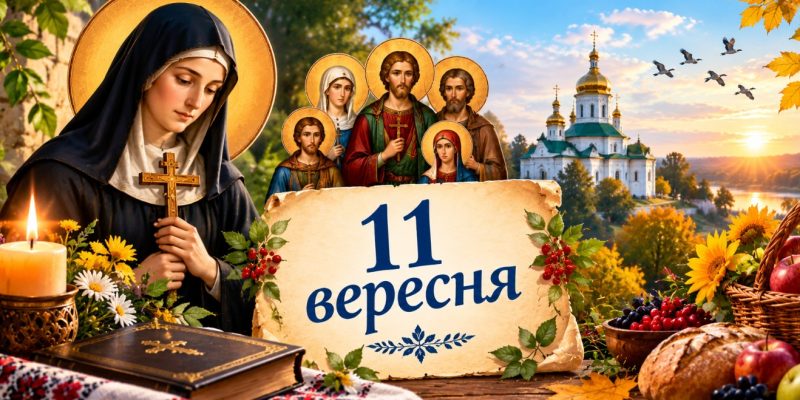 Яке церковне свято 11 вересня 2026 року: день ангела, що не можна робити і народні прикмети 