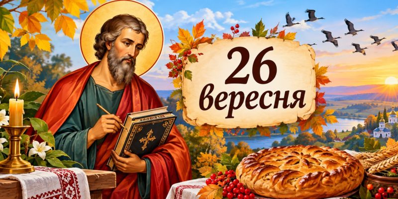 Яке церковне свято 26 вересня 2026 року: день ангела, що не можна робити і народні прикмети 