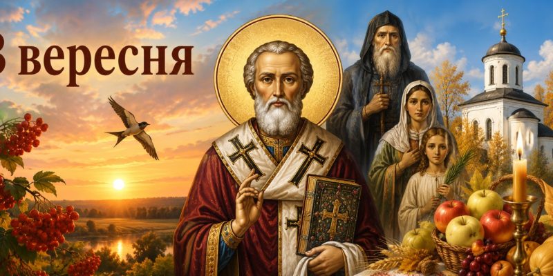Яке церковне свято 3 вересня 2026 року: день ангела, що не можна робити і народні прикмети 