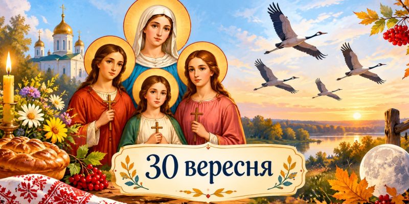 Яке церковне свято 30 вересня 2026 року: день ангела, що не можна робити і народні прикмети 