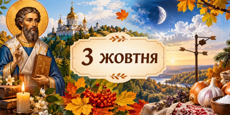 Яке церковне свято 3 жовтня 2026 року: день ангела, що не можна робити і народні прикмети 