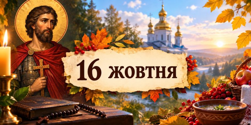 Яке церковне свято 16 жовтня 2026 року: день ангела, що не можна робити і народні прикмети 