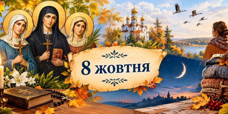 Яке церковне свято 8 жовтня 2026 року: день ангела, що не можна робити і народні прикмети 